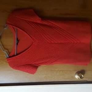 Agb pink crochet sweater blouse